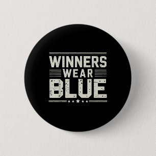 Funny Winners Wear Blue Spirit Wear Team Game Colo Button