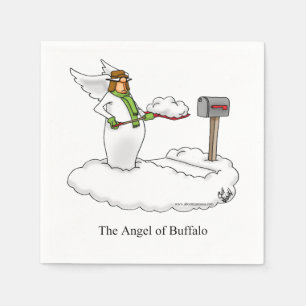 Funny Winter Buffalo Cocktail Napkins