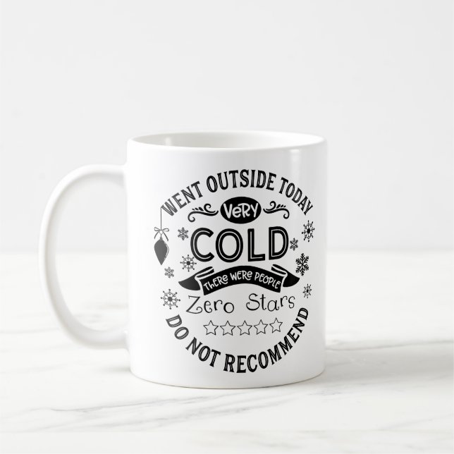 Funny Winter Christmas Holiday Quote Coffee Mug (Left)