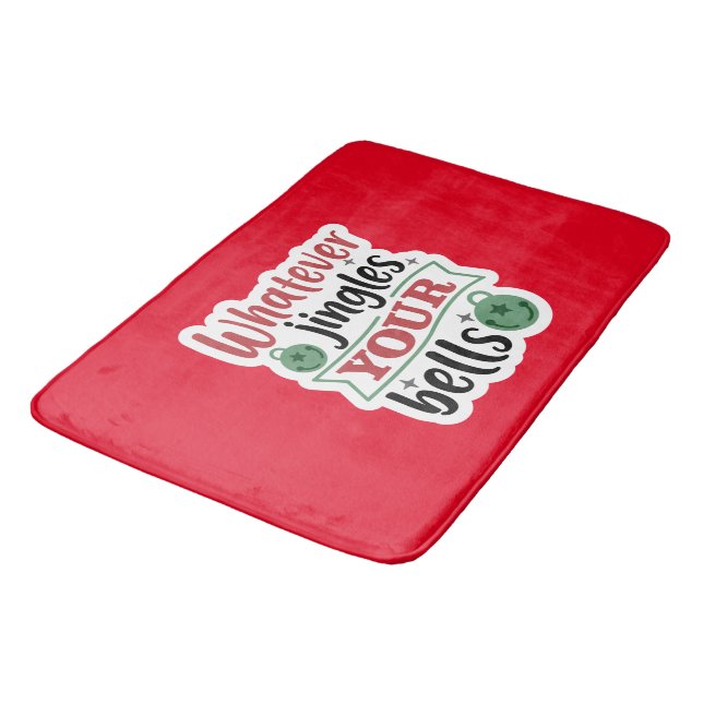 Funny Winter Christmas Kitchen Bath Rug Mat Home (Angled)