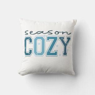 Funny Winter Cozy, Tis the Season to Be Freezin Throw Pillow
