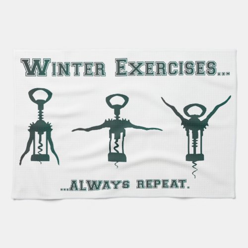 Funny Winter Exercises Towel