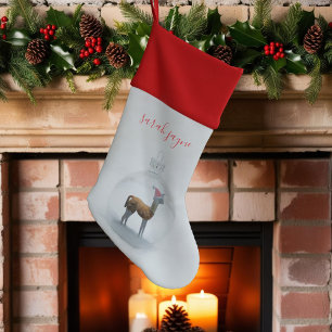 Funny Winter Llama Ornament Christmas Stocking