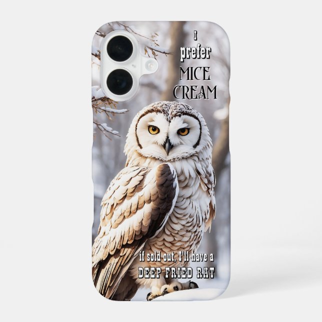 Funny Winter Owl Bird Iphone Case (Back)