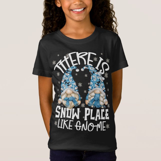 Funny Winter Saying Snowball Snowflake Gnome T-Shirt (Front)