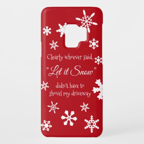 Funny Winter Snow Sassy Quote Typography Case_Mate Samsung Galaxy S9 Case