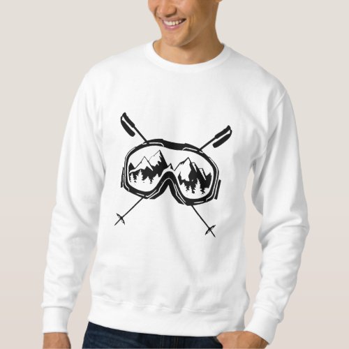 Funny Winter Sports Snowboarding goggles ski trip Sweatshirt