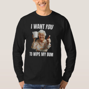 Funny Wipe My Bum Toilet Roll Inappropriate Embarr T-Shirt