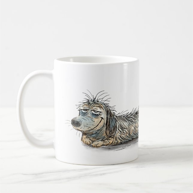 Funny Wire-Haired Dachshund Mug (Left)