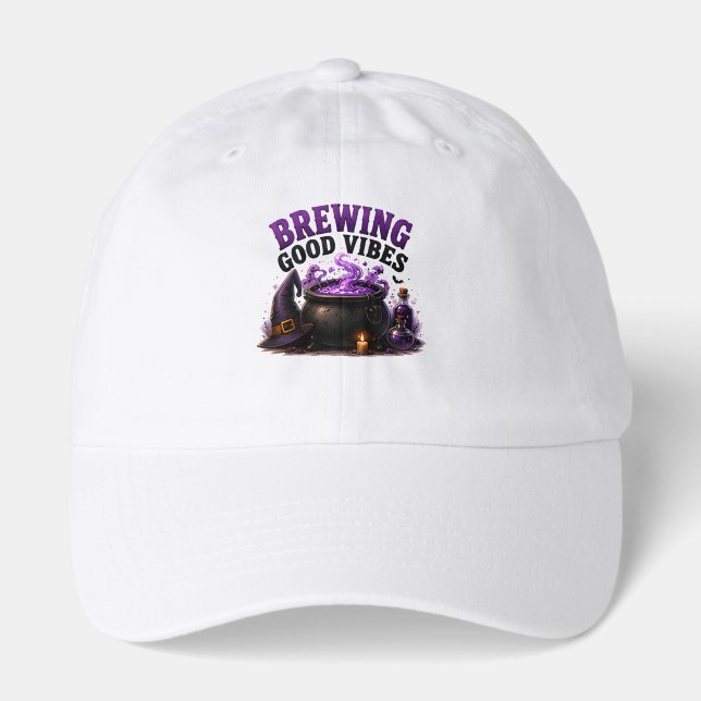 ✨ Funny Witch Brewing Halloween Saying 🧙 Hat (Front)