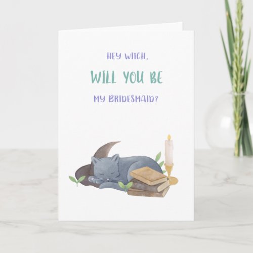 Funny Witch Bridesmaid Proposal Card