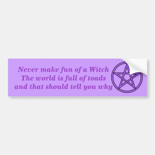 Funny Witch Bumper Sticker