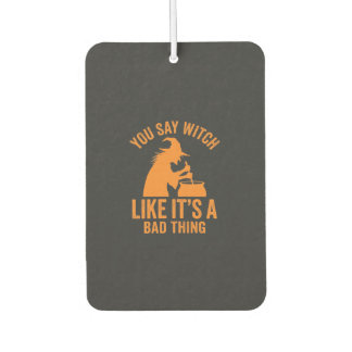 Funny Witch Cauldron Halloween Air Freshener