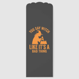 Funny Witch Cauldron Halloween Bookmarks