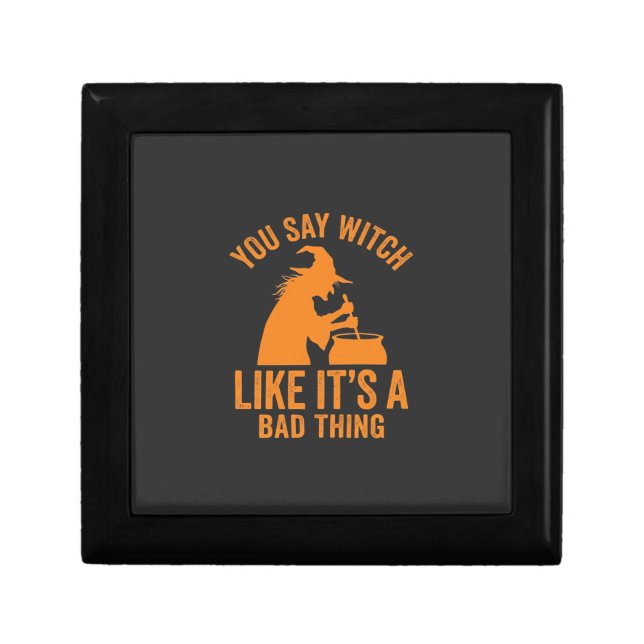 Funny Witch Cauldron Halloween Gift Box (Front)