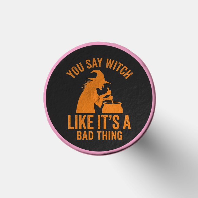 Funny Witch Cauldron Halloween Golf Tees (Top)