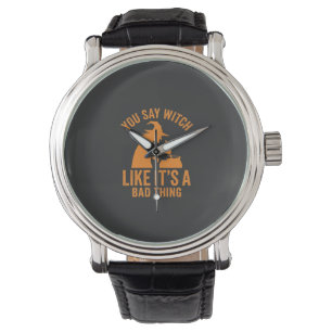 Funny Witch Cauldron Halloween Watch