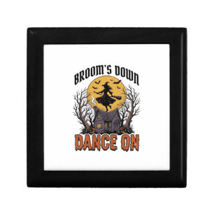Funny Witch Dancer Vintage Halloween Engraving Shi Gift Box