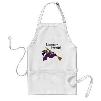 Funny Witch Flying Adult Apron