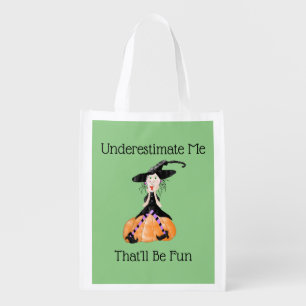Funny Witch Halloween Tote Bag