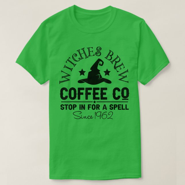 Funny Witch Hat Witches Brew Coffee Halloween Wome T-Shirt (Design Front)