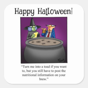 Funny Witch Humor Halloween Stickers