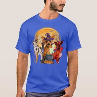 Funny Witch Mummy Devil Chihuahua Dog Owner Happy  T-Shirt