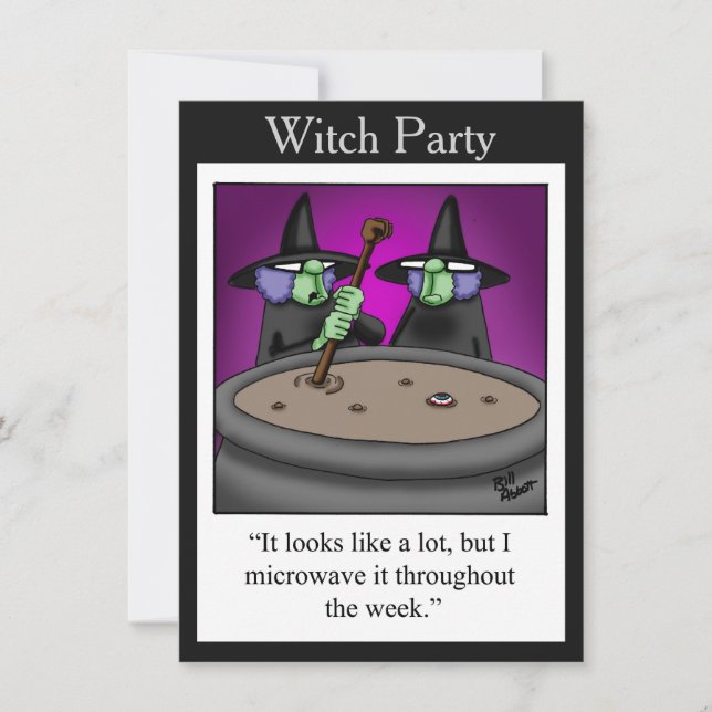Funny Witch Party Invitations (Front)