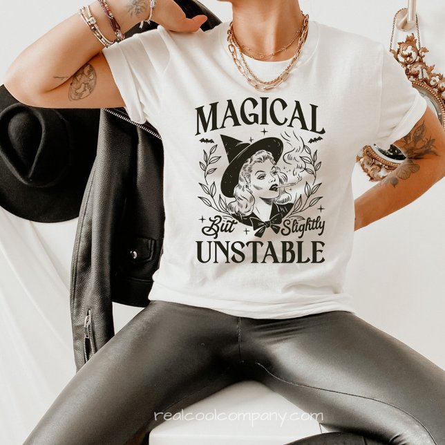 Funny Witch & Quote Halloween Bella Canva Tri-Blend Shirt (Creator Uploaded)