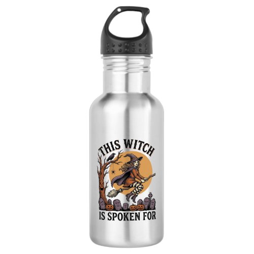 Funny Witch Shirt Haunted Graveyard Vintage Engrav Stainless Steel Water Bottle