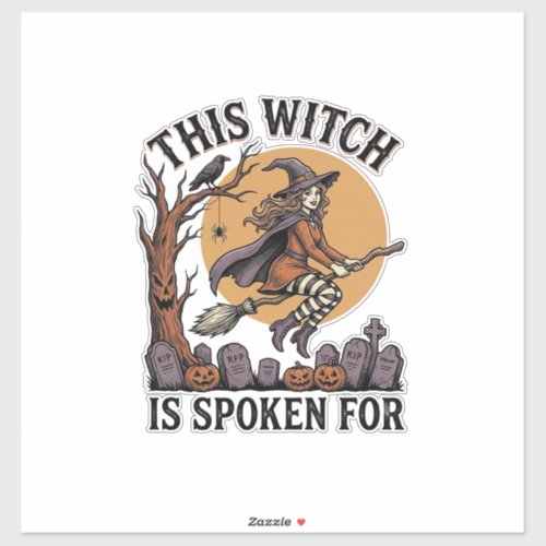 Funny Witch Shirt Haunted Graveyard Vintage Engrav Sticker