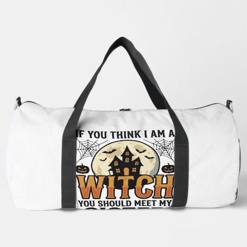 Funny Witch Sister Halloween Vintage Graphic_1 Duffle Bag