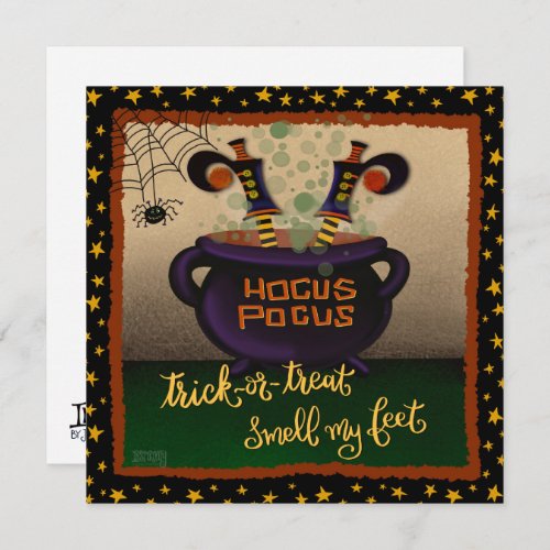 Funny Witch Smell my Feet Halloween Inspirivity  Holiday Card