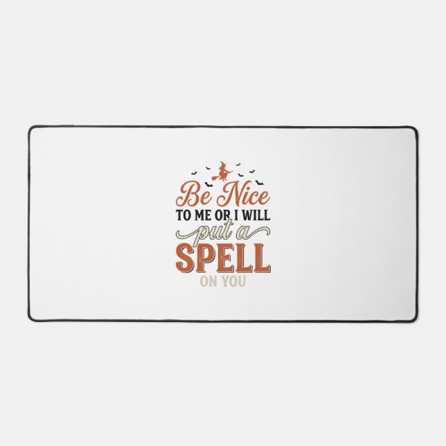 Funny Witch Spell Quote Halloween Vector Design_1 Desk Mat (Front)
