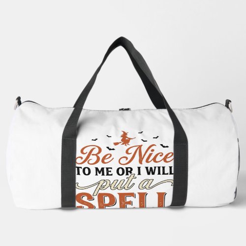 Funny Witch Spell Quote Halloween Vector Design_1 Duffle Bag