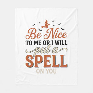 Funny Witch Spell Quote Halloween Vector Design_1 Fleece Blanket