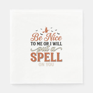 Funny Witch Spell Quote Halloween Vector Design_1 Napkins