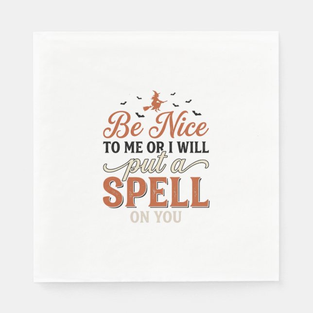 Funny Witch Spell Quote Halloween Vector Design_1 Napkins (Front)