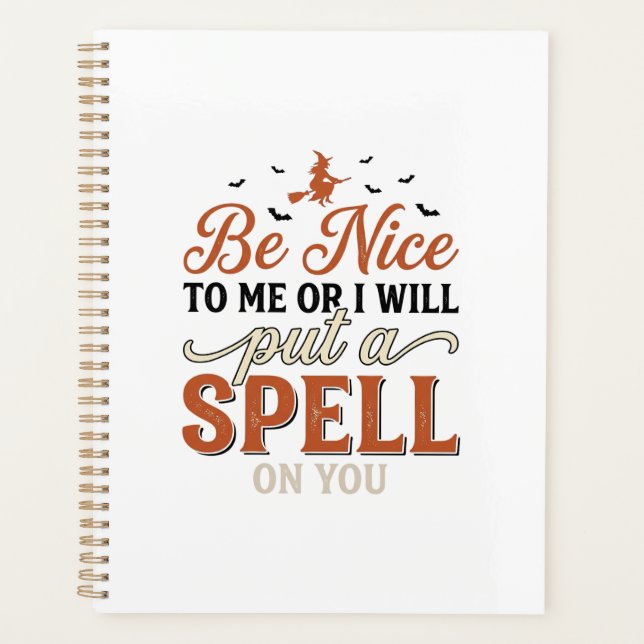 Funny Witch Spell Quote Halloween Vector Design_1 Planner (Front)