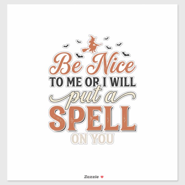 Funny Witch Spell Quote Halloween Vector Design_1 Sticker (Sheet)