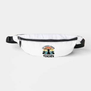 Funny Witch Teacher Broken Broom Halloween Design_ Fanny Pack