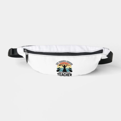 Funny Witch Teacher Broken Broom Halloween Design_ Fanny Pack