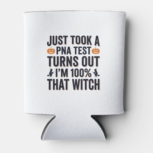 Funny Witch Test Halloween Quote Vector Design_1 Can Cooler (Front)