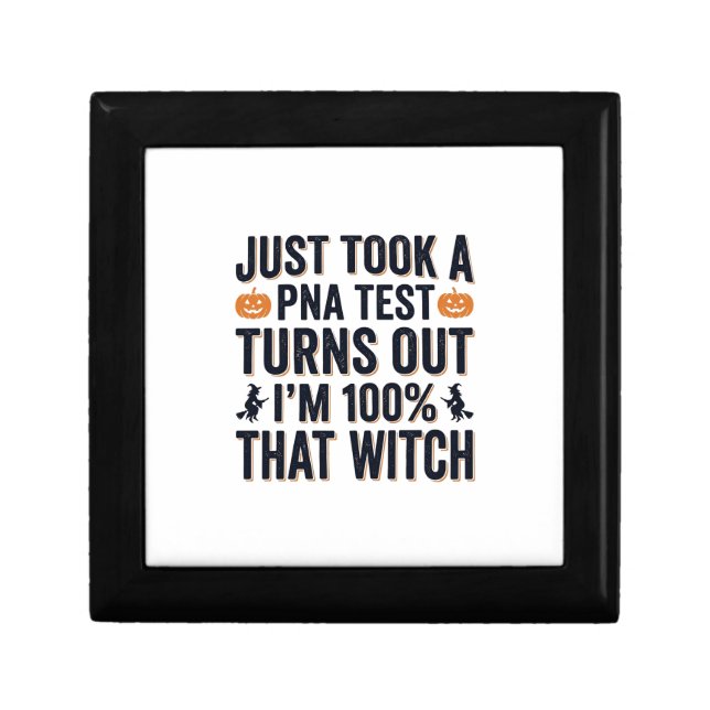 Funny Witch Test Halloween Quote Vector Design_1 Gift Box (Front)
