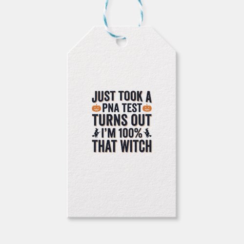 Funny Witch Test Halloween Quote Vector Design_1 Gift Tags