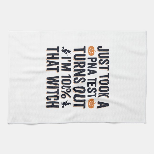 Funny Witch Test Halloween Quote Vector Design_1 Kitchen Towel (Horizontal)