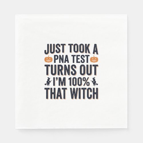 Funny Witch Test Halloween Quote Vector Design_1 Napkins