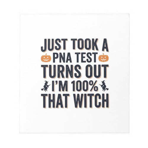 Funny Witch Test Halloween Quote Vector Design_1 Notepad