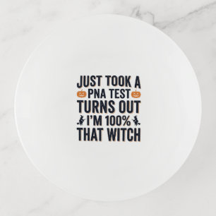 Funny Witch Test Halloween Quote Vector Design_1 Trinket Tray