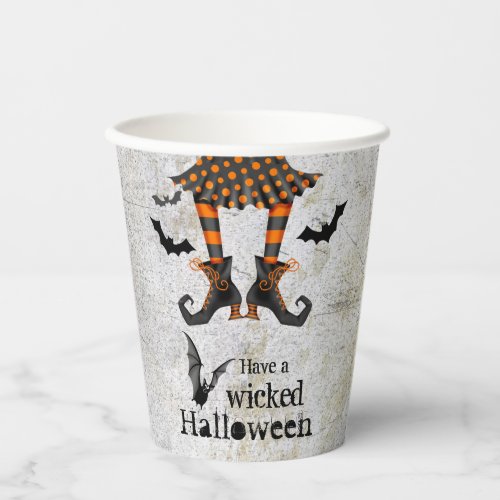 Funny Witches Legs Wicked Halloween Paper Cups